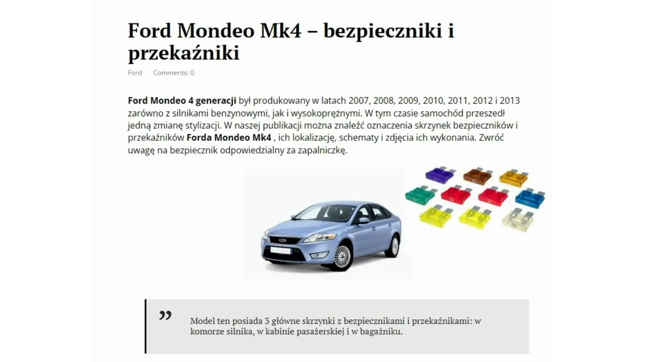 Gdzie są bezpieczniki Ford Mondeo MK4? Odkryj ukryte sekrety!